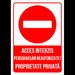 Indicator pentru acces interzis persoanelor neautorizate proprietate private